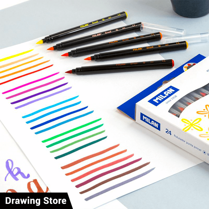 Milan Watercolor Brush Pen Set 24 Pcs Best For Calligraphy