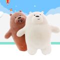 【ALLGOOD】 1 PC 25cm/30cm/40cm/50cm Cute Cartoon We Bare Bears Stuffed Toy Plushies Ice Bear Grizzly Panda Down Cotton. 