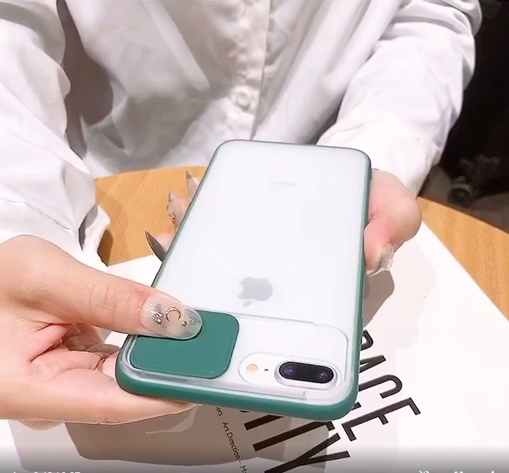 Iphone%207/8%20Window%20Shutter%20Slide%20Camera%20Lens%20Protective%20Case%20Shockproof%20Bumper%20Matte%20Back%20Cover%20-%20Image%205
