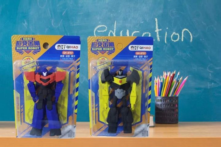 3D Super Robot Eraser - Super Hero Robot Eraser Set- 3D Puzzle Eraser  Super Robot - Detachable and Assemble
