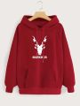 Markhor Printed Fleece Full Sleeves Pull Over Hoodie For Men & Boys. 