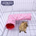 Green forest Squirrel House Metal Buckle Right Angle Hamster Tunnel. 