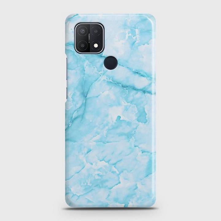 Oppo A15s Cover - SkinLee HQ Hard Case - Cool Ice Marble - SKINLEE-350-1-845-646