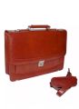 Classy PU Leather Laptop Bag Brown and Black Attache Case Men Leather Briefcase with Safe Lock for Office File Bag For Men. 