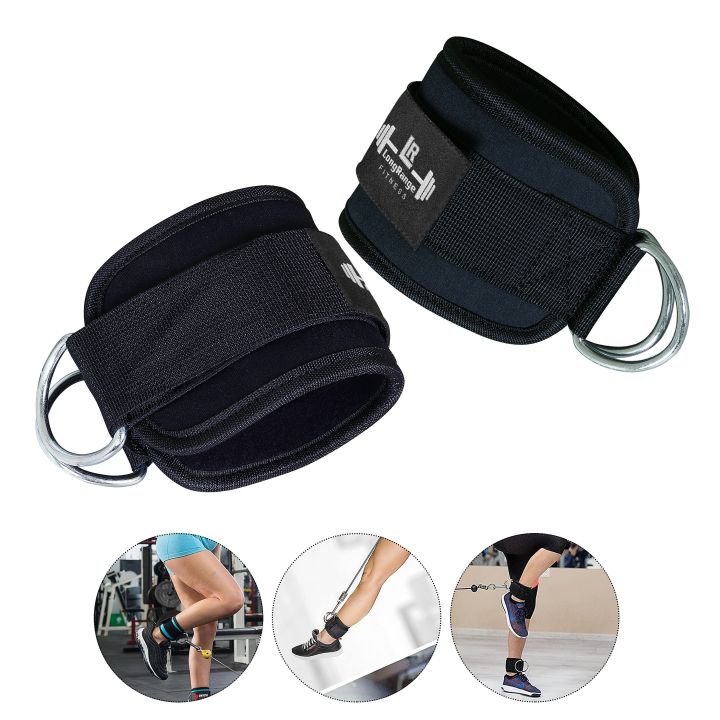 Gym Ankle Strap Cable Attachment Pulley Machine Leg Fitness Weight Lifting Training ankle straps Gym Power Ankle Straps Leg Bar Support Wrap ankle support ankle weights anklets for girls