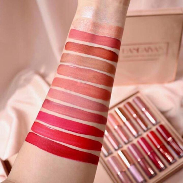 MOCALLURE 12Pcs Super Stay Matte Liquid Lipstick Set For Women Girl