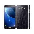 Samsung Galaxy J7 2016 Black Crocodile Leather Texture Mobile Skin. 
