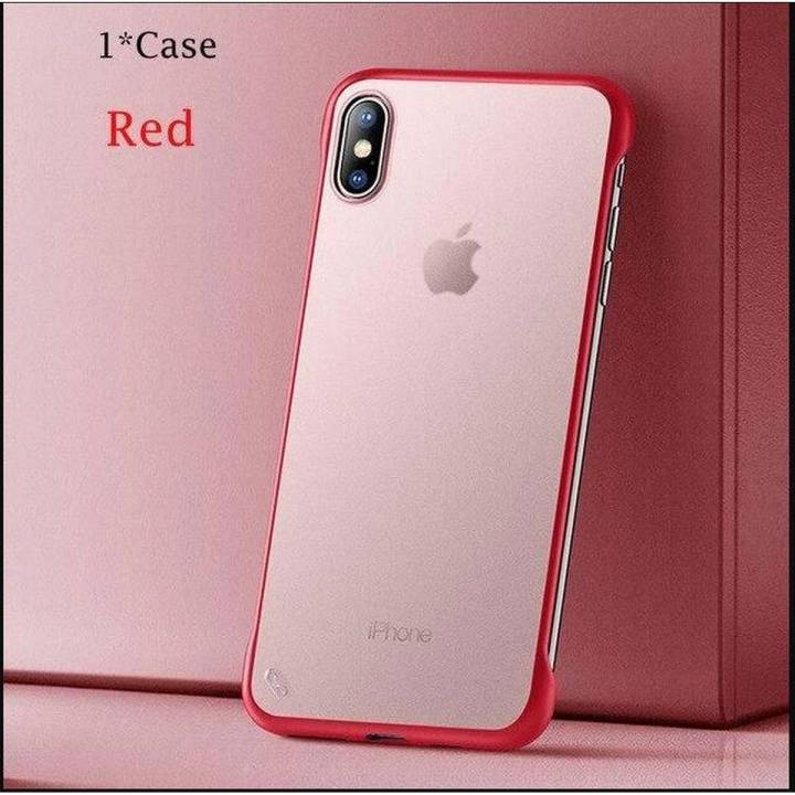 Oppo A1k Frameless Case PC Case Hard Transparent Matte Back Cover For Oppo A1k Phone Case - RED