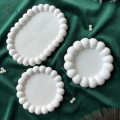 3 Pcs Oval & Round Bubble Tray Set – Ceramic Decorative Trays for Jewelry, Candles & Home Décor. 
