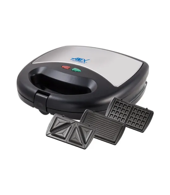 ANEX%20AG-1039%20C%20-%20Deluxe%20Grill,%20Sandwich%20toaster%20&%20Waffle%20Maker%20-%20750W%20-%202%20Years%20Warranty%20-%20Black%20-%20Image%202
