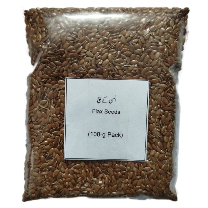 Flax Seeds السی کے بیج Alsi k Beej (100-g) | Hakeem Lahori
