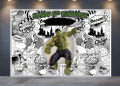 Hulk Birthday Backdrop Birthday BIRTHDAY BACKDROP / ELSA BIRTHDAY DECORATION / Birthday Backdrop / Birthday theme decoration / panaflex / backdrop curtain for birthday / birthday accessories. 