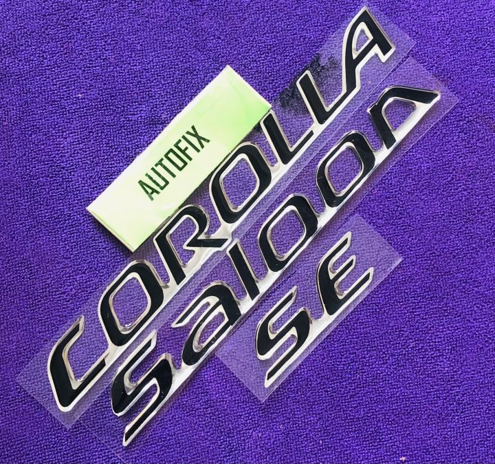 Toyota Corolla Se saloon embossed stickers 03 PCS