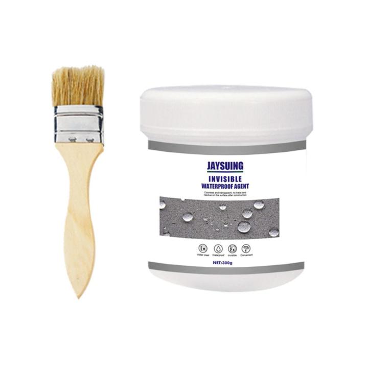 Jaysuing Transparent Waterproof Glue Plus Brush Waterproof Leakproof Water-Based Sealant Anti-Leakage with Brush