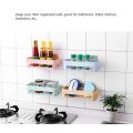 Wall-mounted Plastic Storage Rack Suction Cup Bathroom Kitchen Rack Accessories. 
