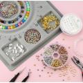 Gray Flocked Bead Board For DIY - Jewelry Making Organizer Tray Design Craft Measuring Tool Accessories. 