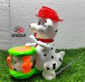 Dog Drummer Cute Toy For Kids With Lights And Music-Bump & Go Toy-6628. 