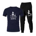 Basic printed trousers shirt set for men. 