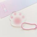 Transparent Pendant Disc Acrylic Keychain Cat Claw Creative Diy Round Decoration Lonni. 