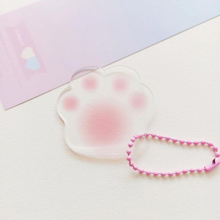 Transparent Pendant Disc Acrylic Keychain Cat Claw Creative Diy Round Decoration Lonni
