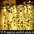 Artificial bail fairy lights string for home, office, wedding, function decoration 15 ft long, Fairy Light With Bails Switch Operated and Available in different shapes of leaves. 