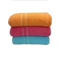 Pack Of 3 Bath Towels Multi Colours 100% Cotton Material Highly Absorbent. 