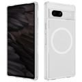 For Google Pixel 6a MagSafe Clear Acrylic PC Hybrid TPU Phone Case. 