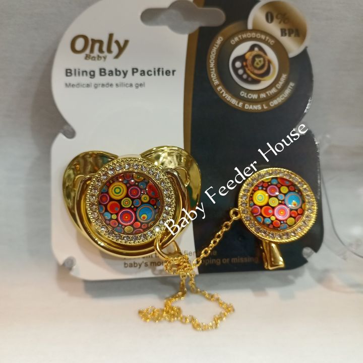 Baby Pacifier With Chain And Clip Holder Beautiful Attractive Soother Baby Gift