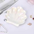 Shell Jewelry Dish Ceramic Trinket Dish Jewelry Plate Holder Small Key Bowl for Earrings Bracelets. 