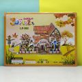 3D Puzzle Jigsaw Paper Model |3D House Building Puzzle | Learning Educational Toys For Children | Kid Gift 3D DIY Puzzle Citadel Model Cartoon House Assembling Toy Kid Early Learning. 