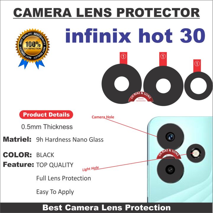 INFINIX HOT 30 BACK CAMERA LENS PROTECTOR FULL COVER
