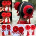 ECHIDNA Hair Scrunchies Fuzzy Chinese New Year Kids Hair Scrunchies. 
