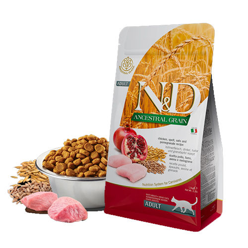 Farmina N&D Ancestral Grain Adult Cat Food – Chicken & Pomegranate (1.5 Kg)