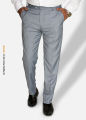 YBRAND-Pearl Gray Slim Fit Dress Trousers For Men-DP-1020. 