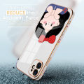 Jizetin (Free Lanyard) for Vivo V20 SE Back Cover Cute Princess Luxury 6D Plating Case Side Pattern Soft Silicone Square Phone Cases. 