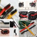 Brush Set of 3 Pc Mini Wire Brush Cleaning Tool Kit Brass, Nylon, Stainless Steel Bristles, Gas Cleaning Brushes Iron Nylon Copper Wire for Car Kitchen Gas Stove Cleaning Tool. 