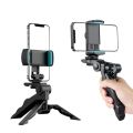 Portable Vlogging Tripod & Mobile Phone Holder for Live Streaming, Vlogging & TikTok - 360° Rotation, Foldable Mini Selfie Stick Stand. 