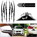5 Pieces Car Sticker Decal Decoration SCRATCH LINE  Sticker Monster Eye Car Decal Waterproof Self-Adhesive Vinyl Car Decal Sticker Rear View Mirror Sticker for Car Laptop Window (Black). 