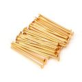 100 Pieces Flat Head Pins Golden Silver Steel for DIY Jewelry making accessories. 