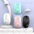Colorful Wireless Mouse Dual Bluetooth Computer Mouse Gaming Silent Rechargeable Ergonomic Mause USB Mice for PC Laptop Ipad. 