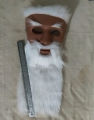 Full Face Old Man Mask with Beard | Realistic Party Costume Mask. 