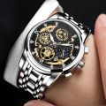 Vava Voom brand fashionable business waterproof stainless steel, imitation quartz men's watch. 