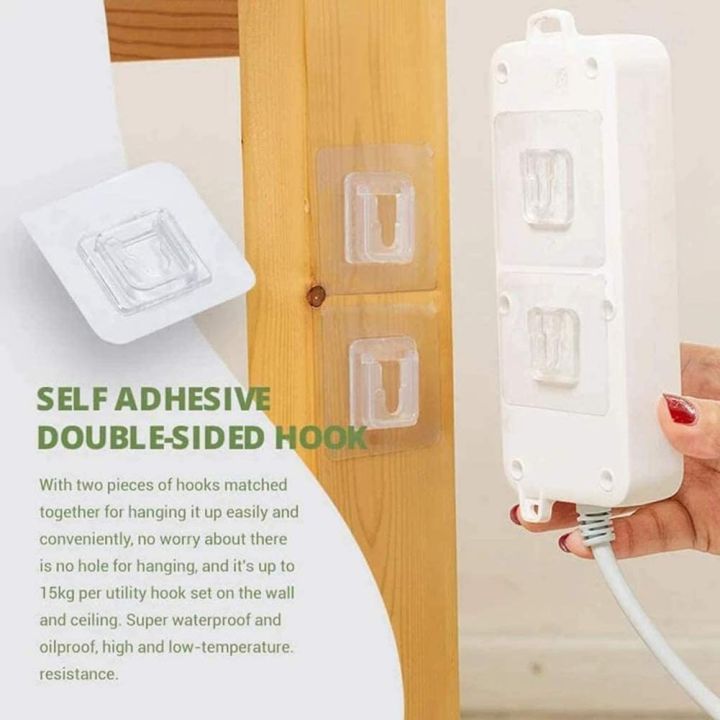 Techmanistan%201%20Pair%20-%20Self%20Adhesive%20Double%20Layer%20Wall%20Hooks,%20No%20Drill%20No%20Nail%20Double%20Sided%20Adhesive%20Wall%20Hooks%20-%20Image%207