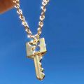 Hot Kpop Bunny-Playboy Necklace Lock And Key Rabbit Pendant Necklace Jewelry. 