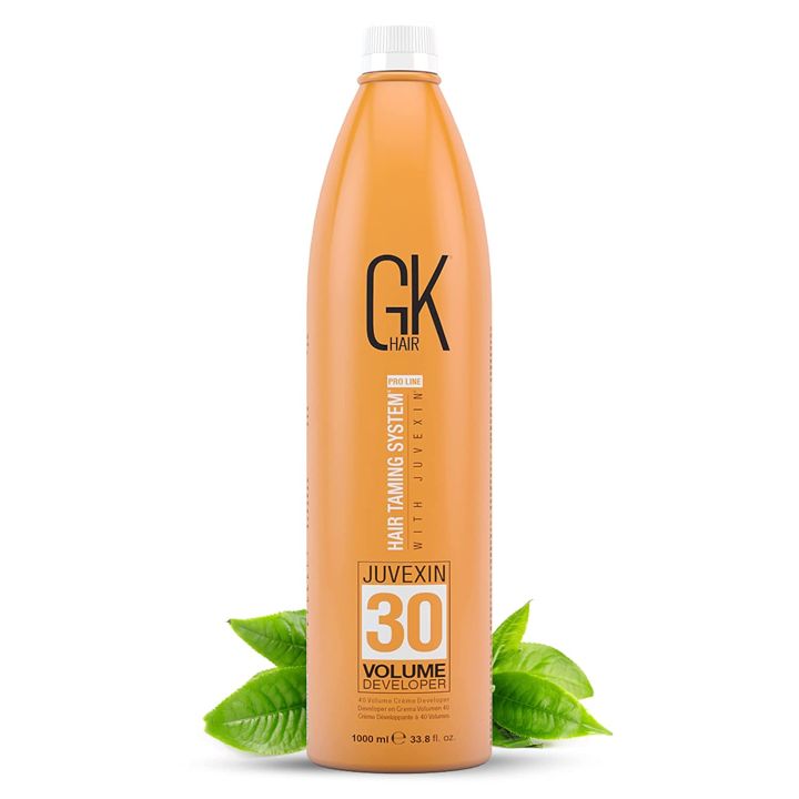 GK Hair Global Keratin Professional Creme 30 Volume Developer 33.8 Fl Oz for Coloring Bleach High-Performance Long Lasting Semi-Permanent Color Toner Dye