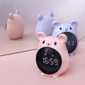 Alarm Clock Table Clock LED Digital MINI Alarm Clock Cartoon Large Screen Mouse Shape Rechargeable Time Desktop Clocks for Home. 