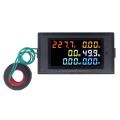 6 IN 1 80-300V AC Digital Voltmeter Ammeter Power KWH Meter Watt Meter 100A 4 Colors LCD Display. 