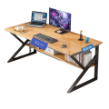 Computer Laptop Table Desk Workspace K/H-Shaped Table Engineered Wood Finish Study Table, for Home & Office with Powder Coating Frame. 