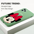 BILI for Realme 6 / Realme Narzo Back Cover Big Head Minnie Multicolor Liquid Silicone Phone Case Soft Square Lens Protection Phone Cases. 
