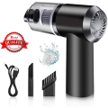 New 3 in 1 Car Vacuum Cleaner Duster Blower Air Pump Wireless Handheld Clean Microscopic dust Car Vacuum Cordless Rechargeable Cleaner | Multi Functional Portable Mini Vacuum Cleaner for Car Home. 